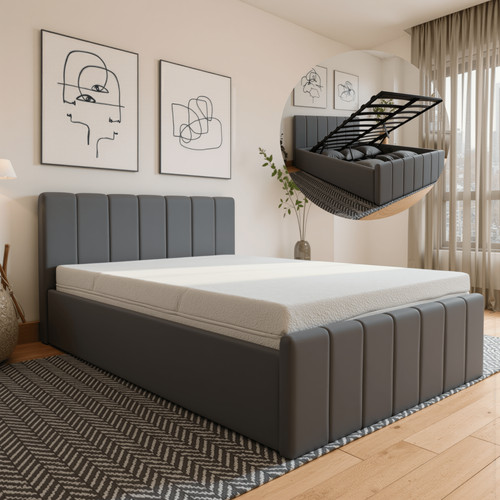 Ottoman storage bed frame - storage, gas