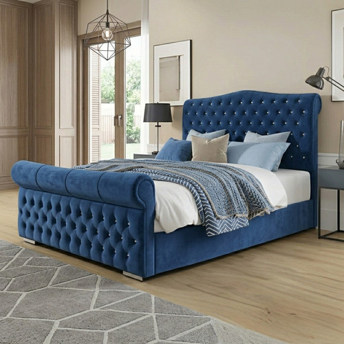 Scroll sleigh bed - scroll, frame
