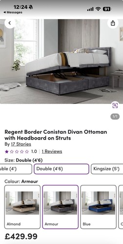 Double size ottoman storage - double,