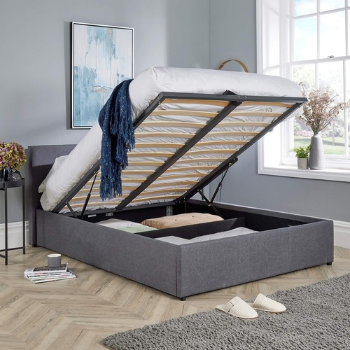 Ottoman double storage bed - double, end